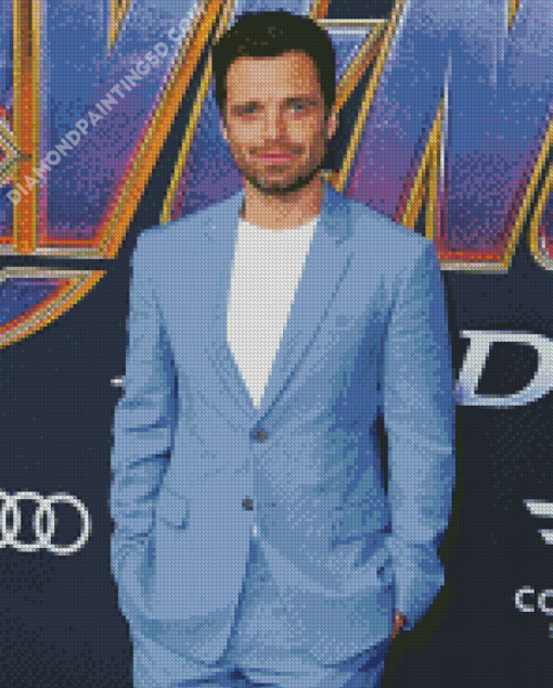 Portrait Of Sebastian Stan Diamond Paintings