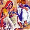 Rajasthani Girl And Man Diamond Paintings