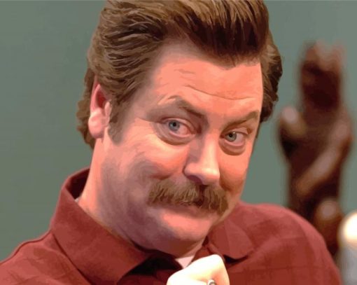 Ron Swanson Character Diamond Paintings