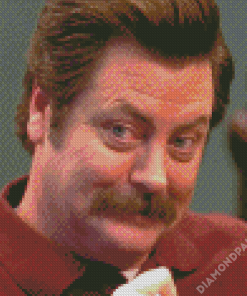 Ron Swanson Character Diamond Paintings