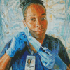 Aesthetic African American Nurse Art Diamond Paintings