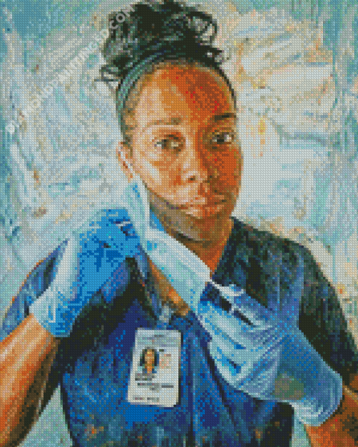 Aesthetic African American Nurse Art Diamond Paintings