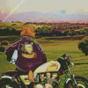 Aesthetic Bear On Motorcycle Diamond Paintings