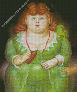 Big Woman In Green Dress Diamond Paintings