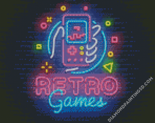 Colored Retro Gaming Diamond Paintings