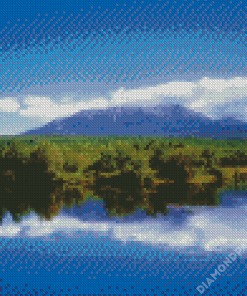 Mount Katahdin With Blue Lake And Sky Diamond Paintings