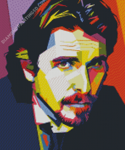 Aesthetic Christian Bale Pop Art Diamond Paintings