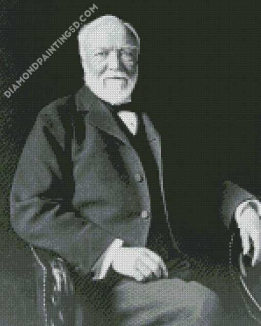 Black And White Andrew Carnegie Diamond Paintings