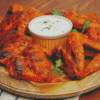 Chicken Wings With White Sauce Diamond Paintings