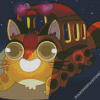 Cute Cat Bus Diamond Paintings