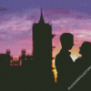 London Couple Silhouette Diamond Paintings