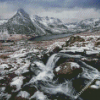 Snowy Mountain Stream Diamond Paintings