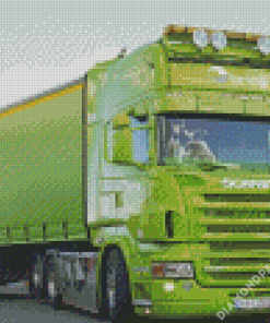 Scania Green Truck Diamond Paintings