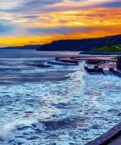 Scarborough Beach At Sunset Diamond Paintings