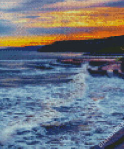 Scarborough Beach At Sunset Diamond Paintings