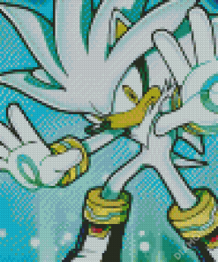 Silver The Hedgehog Cartoon Diamond Paintings