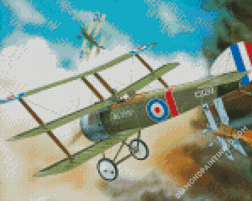 Sopwith Triplane Art Diamond Paintings