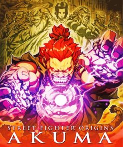 Street Fighter Origins Akuma Poster Diamond Paintings