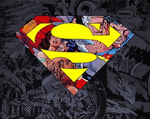 Superman Symbol Pop Art Diamond Paintings