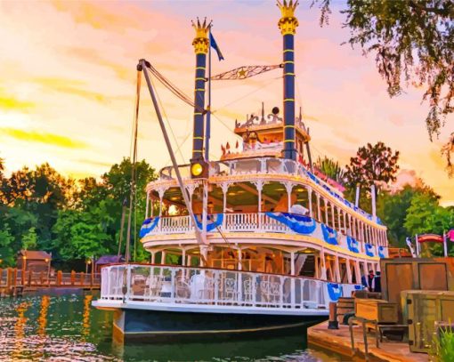 The Disneyland Steamboat Diamond Paintings