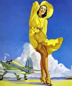 Vintage Pin Up Girl Diamond Paintings