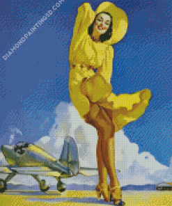 Vintage Pin Up Girl Diamond Paintings