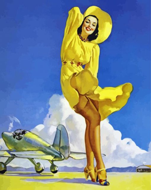 Vintage Pin Up Girl Diamond Paintings