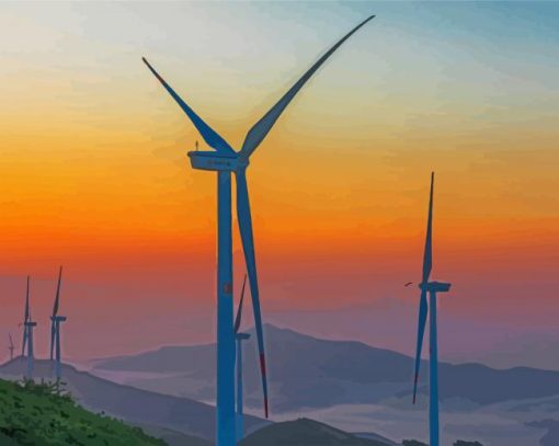 Wind Turbine Diamond Paintings