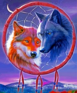 Wolf Dream Catcher Diamond Paintings