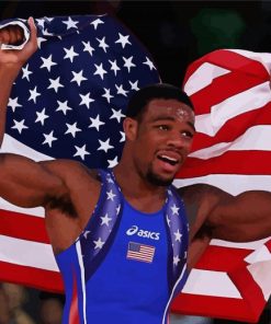 Wrestler Jordan Burroughs Diamond Paintings