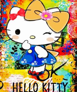 Abstract Hello Kitty Diamond Paintings