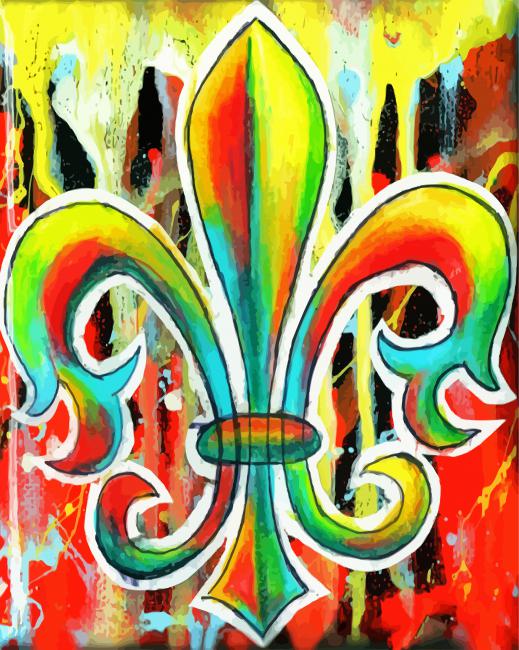 Abstract Fleur De Lis Diamond Paintings