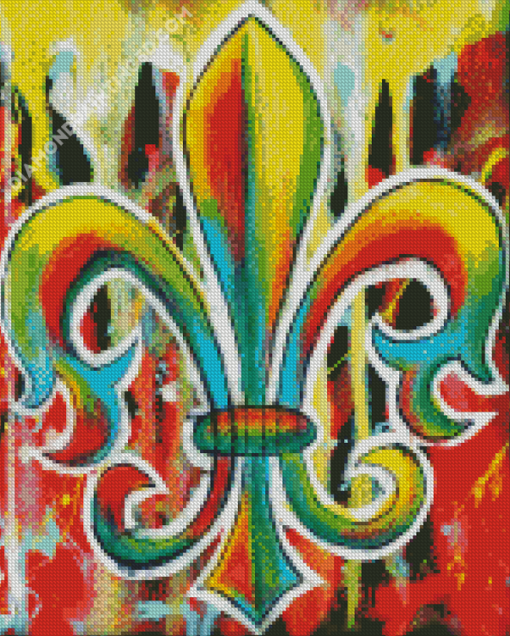 Abstract Fleur De Lis Diamond Paintings