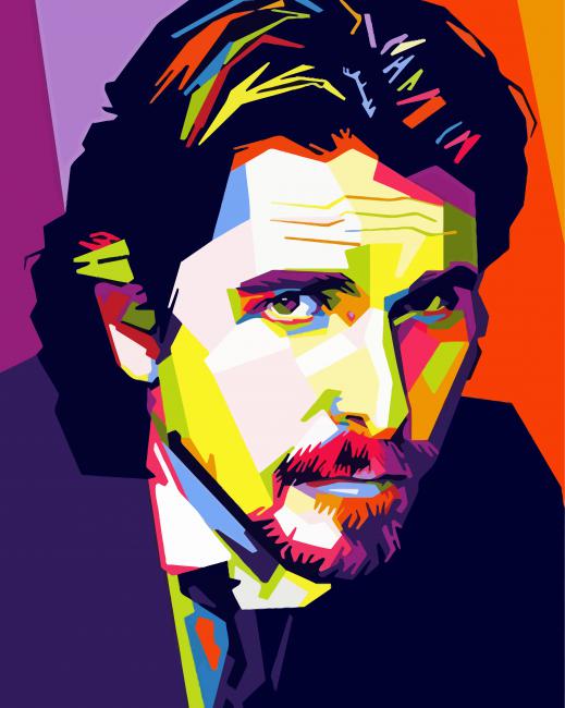 Aesthetic Christian Bale Pop Art Diamond Paintings