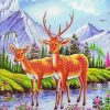 Aesthetic Deer Couple Diamond Paintings