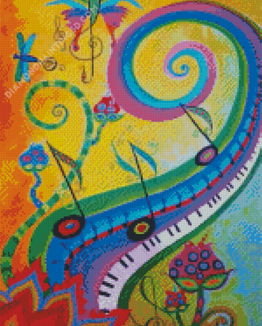 Aesthetic Musical Notes Diamond Paintings