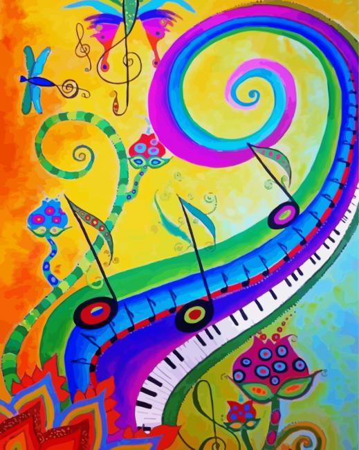 Aesthetic Musical Notes Diamond Paintings