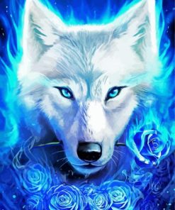 Aesthetic White Wolf Diamond Paintings