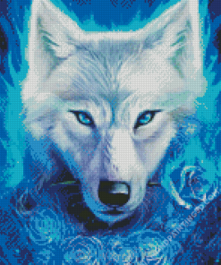 Aesthetic White Wolf Diamond Paintings