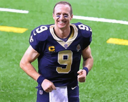 American Football Player Drew Brees Diamond Paintings