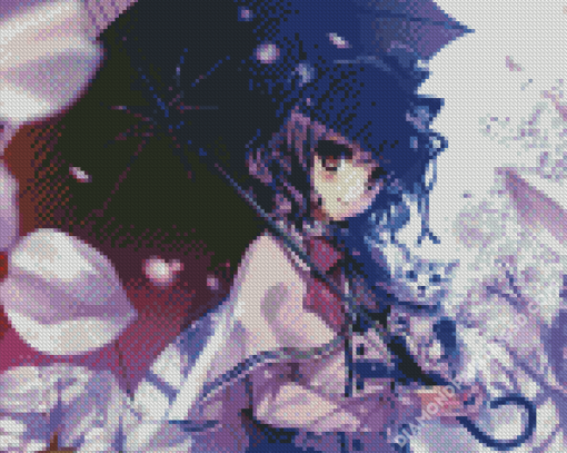 Anime Cat Umbrella Diamond Paintings