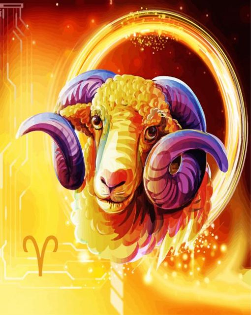 Aries Sign Diamond Paintings