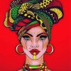 Beautiful Lady With African Headeddress Diamond Paintings