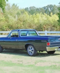 Black Chevrolet El Camino Diamond Paintings