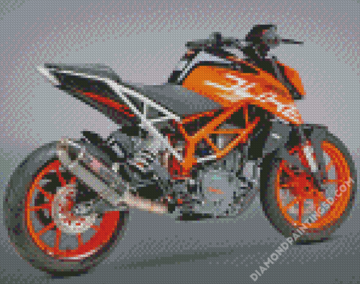 Black And Orange Ktm Duke Diamond Paintings