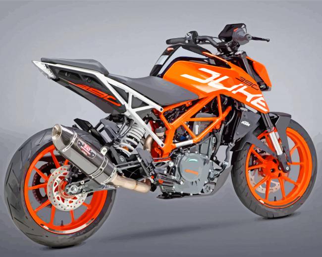 Black And Orange Ktm Duke Diamond Paintings