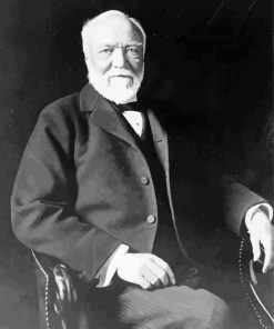 Black And White Andrew Carnegie Diamond Paintings