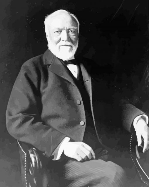 Black And White Andrew Carnegie Diamond Paintings