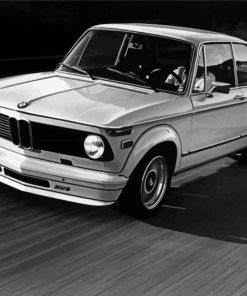 Black And White BMW E10 Diamond Paintings