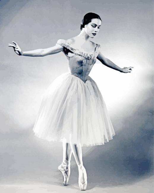 Black And White Ballerina Maria Tallchief Diamond Paintings